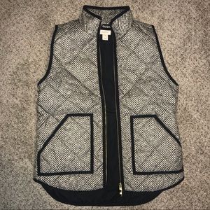 J. Crew herringbone quilted vest